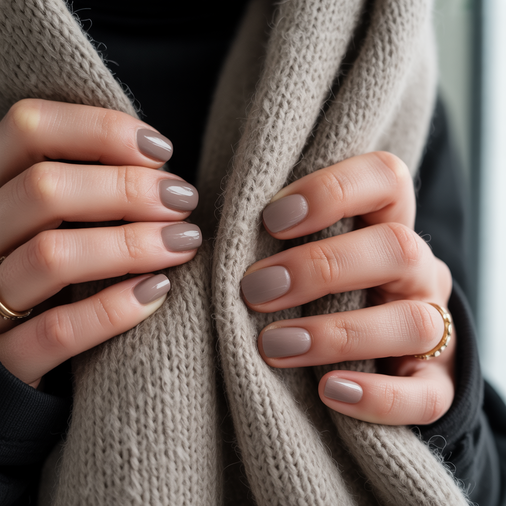 22 Best November Nails Fall Designs You’ll Love 18 Taupe Minimalism