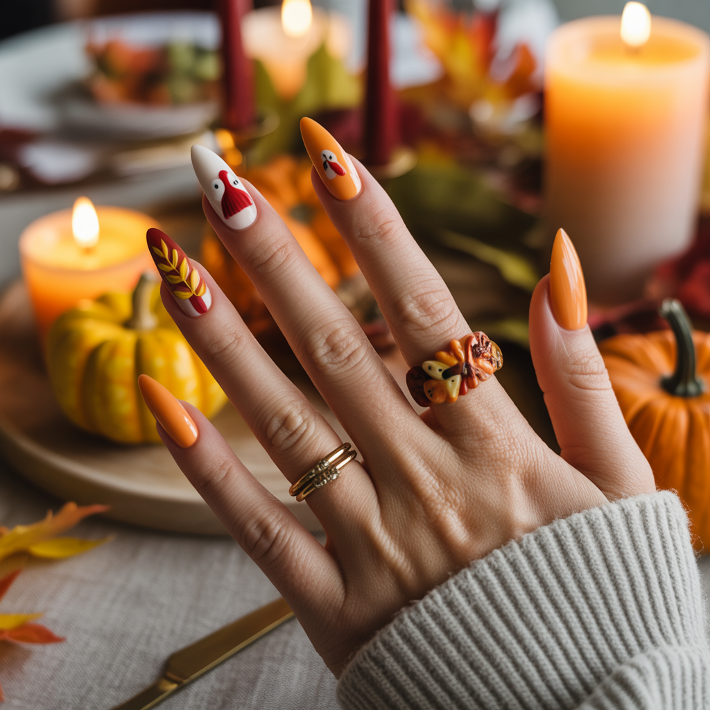 22 Best November Nails Fall Designs You’ll Love 14 Thanksgiving-Inspired Designs
