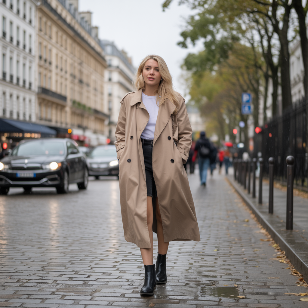 20 Chic and Comfortable Ideas About Fall Outfits for Women 4 Trench Coat with Ankle Boots