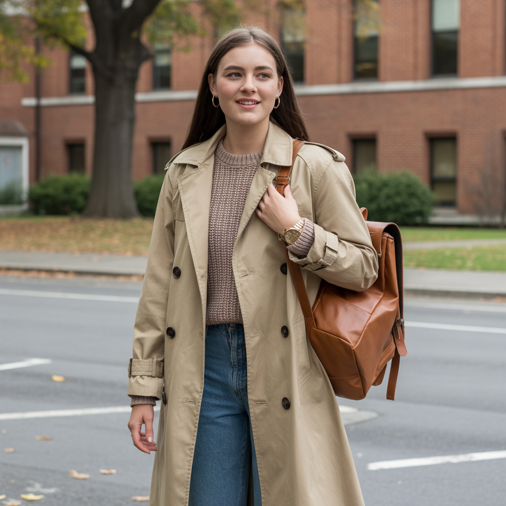 Stylish Fall Outfit Ideas for College Students to Try 7 Trench coats over casual outfits