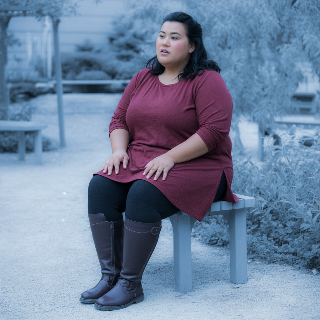 Tunic top with leggings and boots