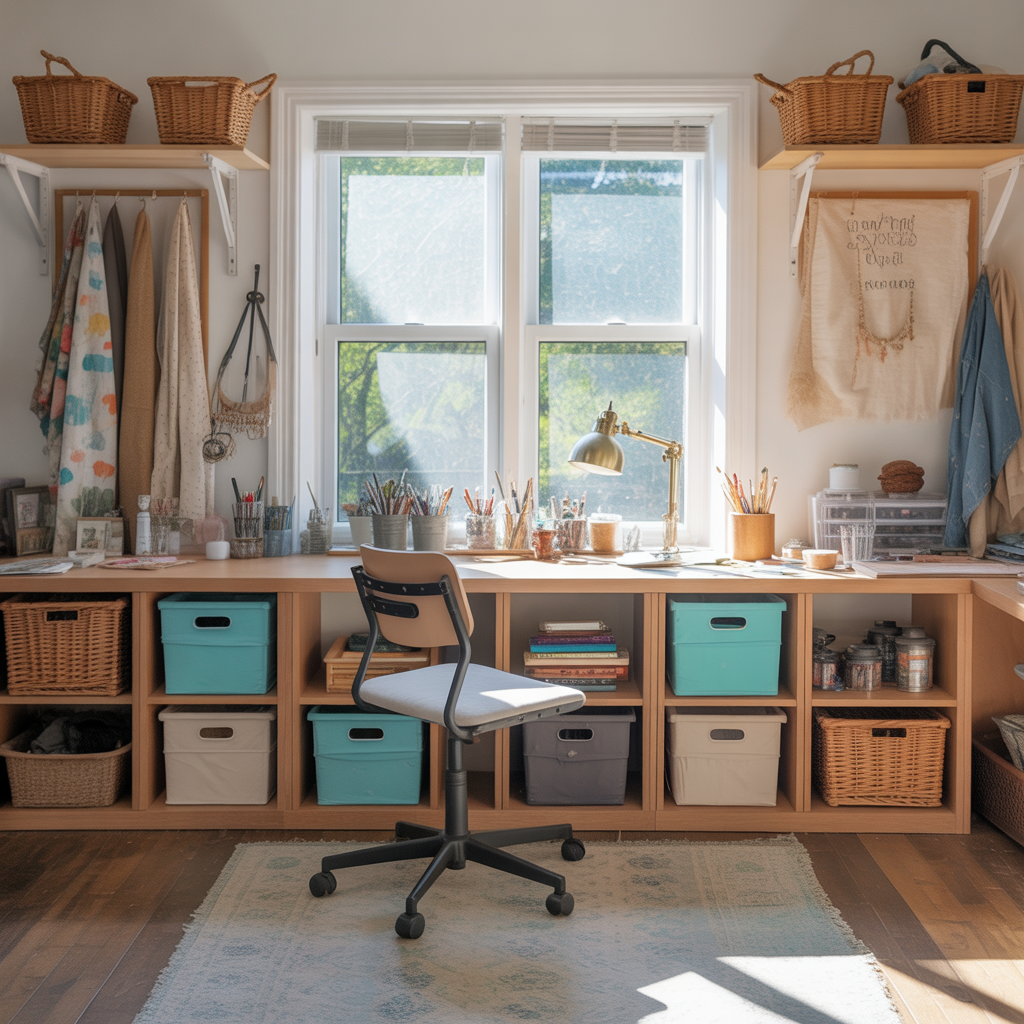 Under Window Craft Storage