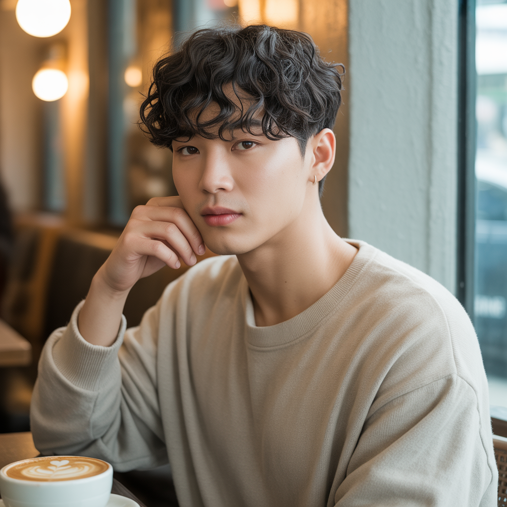 20 Trending Korean Hairstyles for Men Inspired by K-pop 12 Wavy Fringe