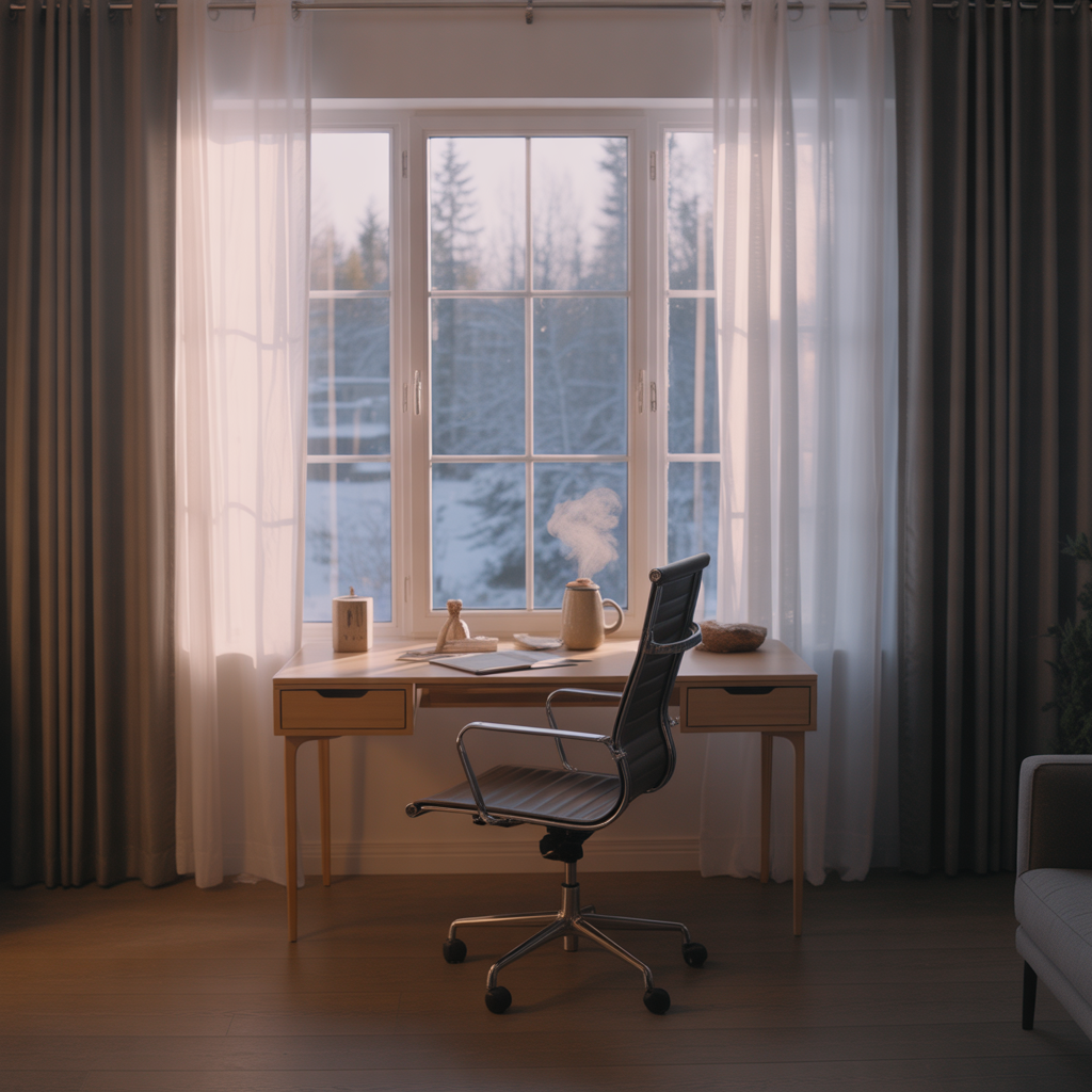 25 Inspiring Living Room Office Ideas for Stylish Workspaces 8 Window Desk Arrangement