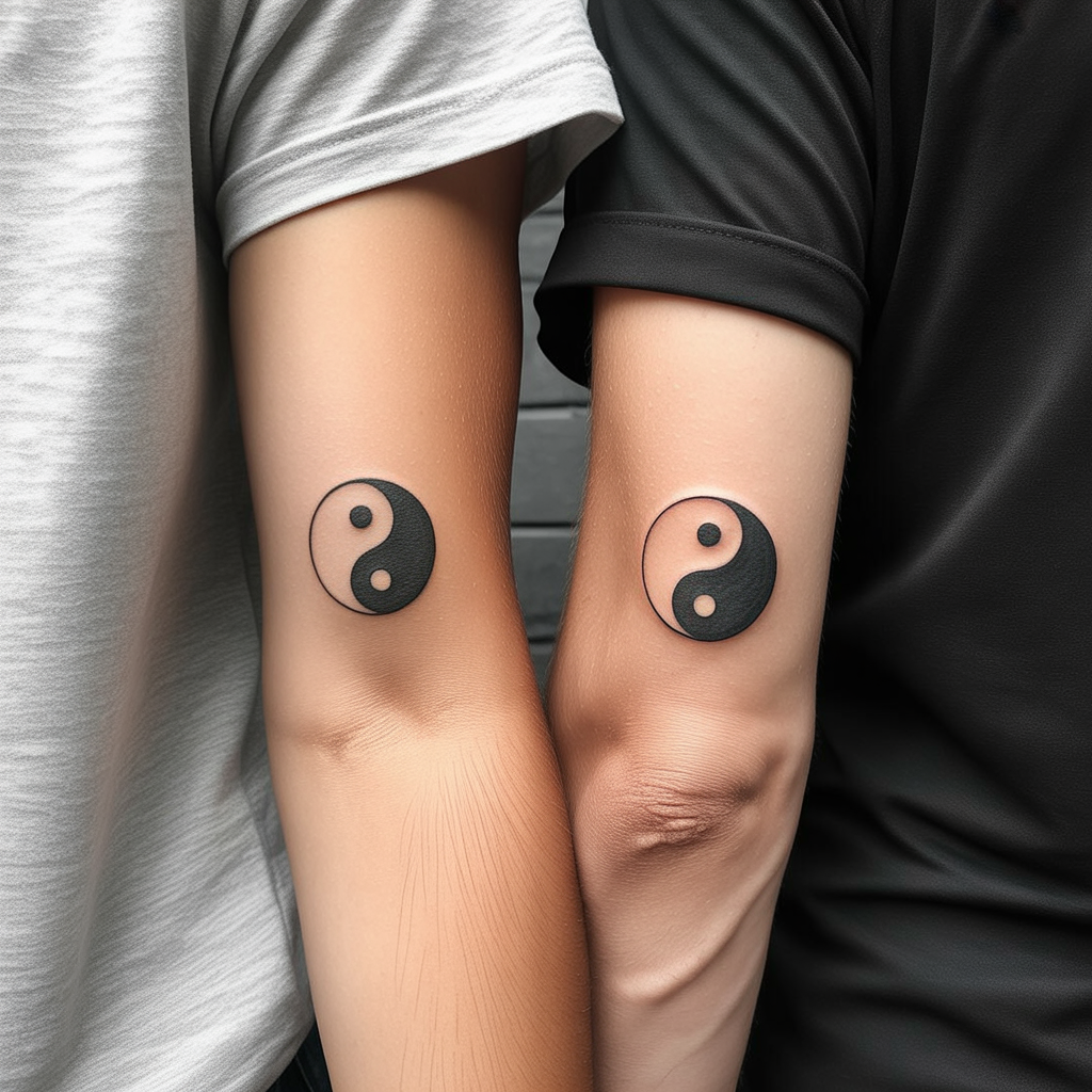 22 Couple Tattoo Ideas to Celebrate Love and Connection 5 Yin and Yang