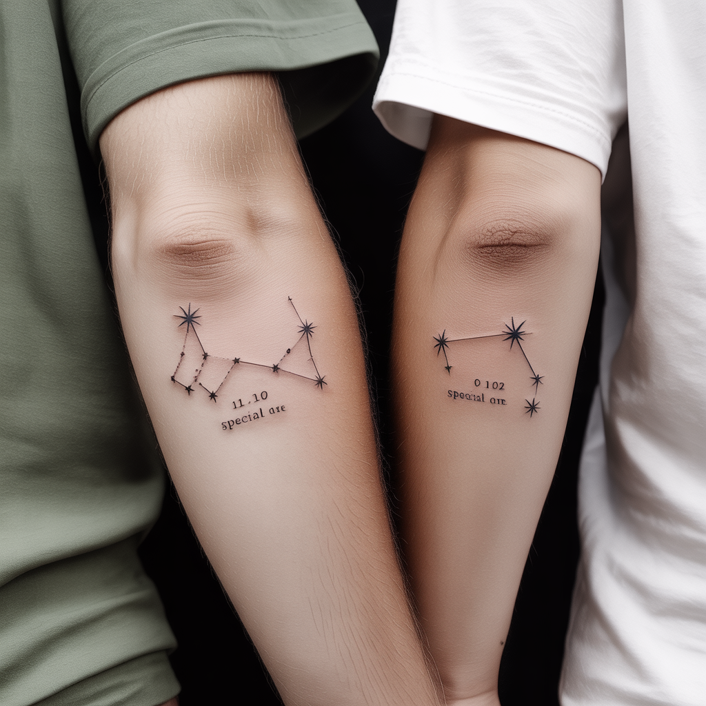 22 Couple Tattoo Ideas to Celebrate Love and Connection 18 Star Maps