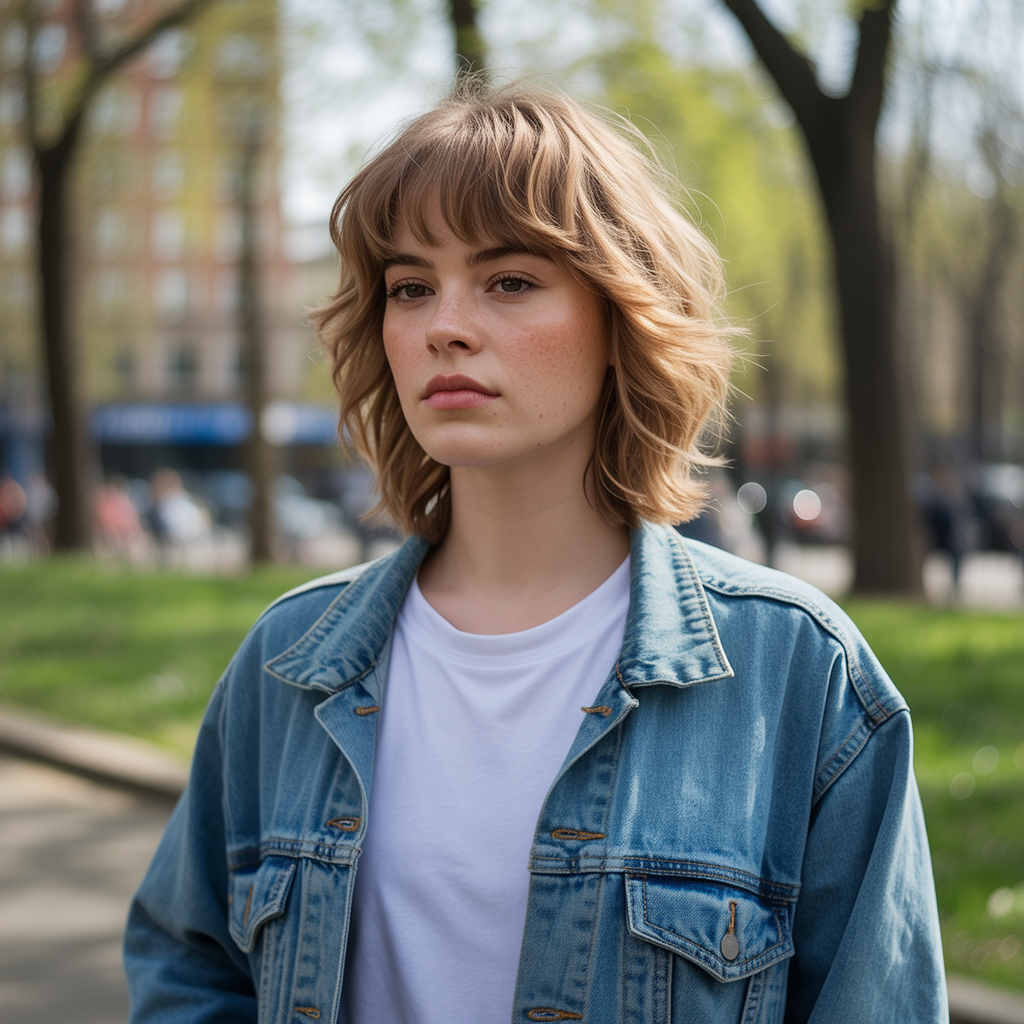 18 Best Wolf Cut with Curtain Bangs: A Modern Hairstyle Worth Trying 12 Wolf Cut with Layered Curtain Bangs