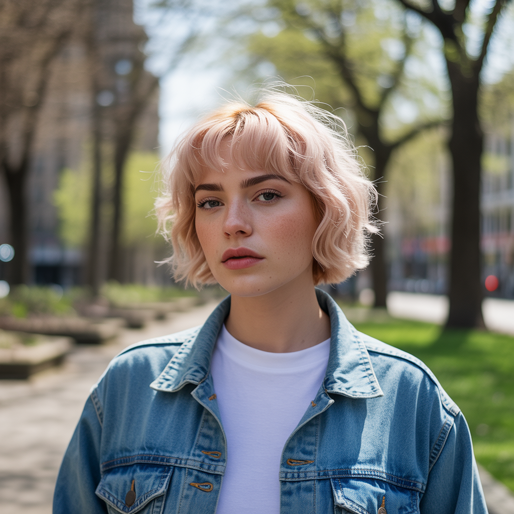 18 Best Wolf Cut with Curtain Bangs: A Modern Hairstyle Worth Trying 16 Wolf Cut with Blonde Curtain Bangs