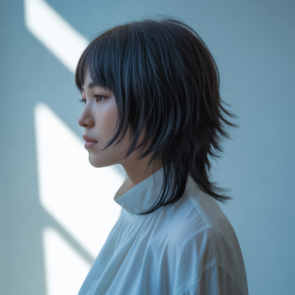 22 Best Wolf Cut Without Bangs Ideas for Every Hair Type 8 Thick Hair Wolf Cut Without Bangs