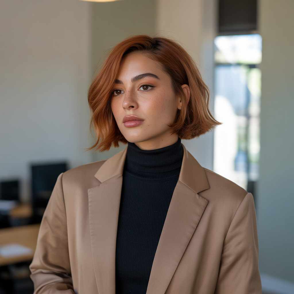 22 Best Wolf Cut Without Bangs Ideas for Every Hair Type 11 Professional-Friendly Wolf Cut Without Bangs