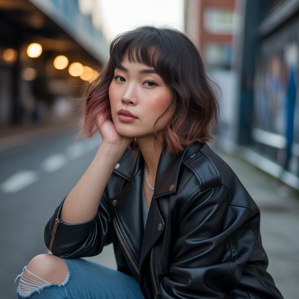 22 Best Wolf Cut Without Bangs Ideas for Every Hair Type 17 Wolf Cut Without Bangs with Balayage