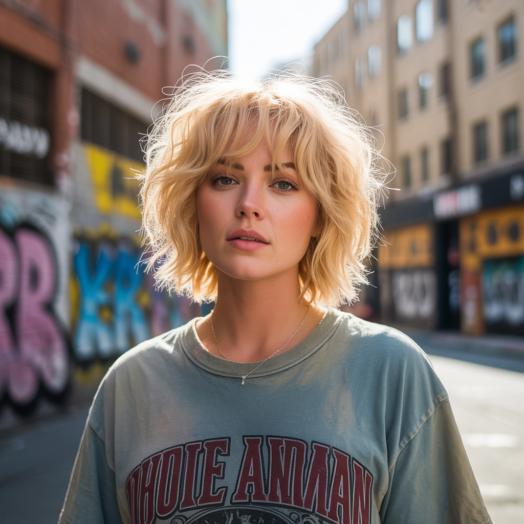 22 Best Wolf Cut Without Bangs Ideas for Every Hair Type 18 Tousled Wolf Cut Without Bangs