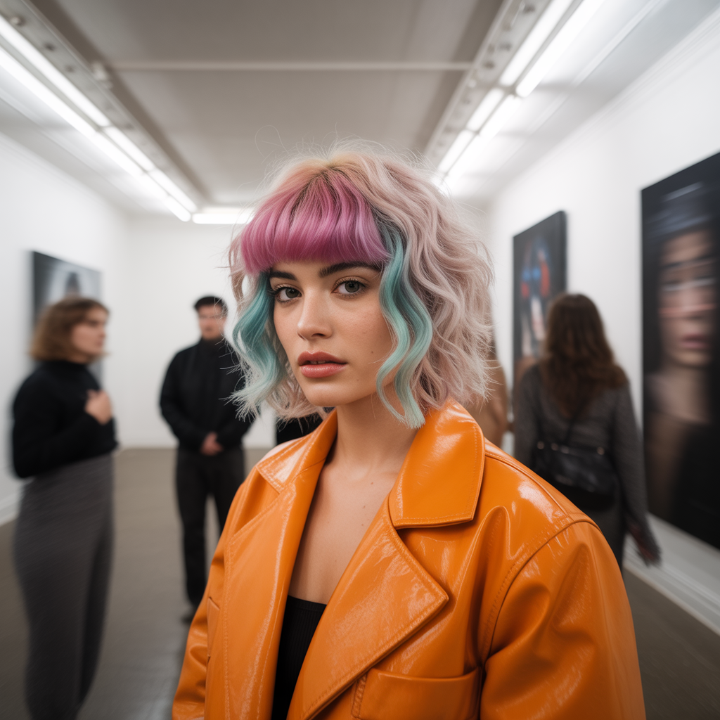 14 Best Wolf Cut with Colored Bangs: Bold Hair Trend You’ll Love 5 Playful Pastels