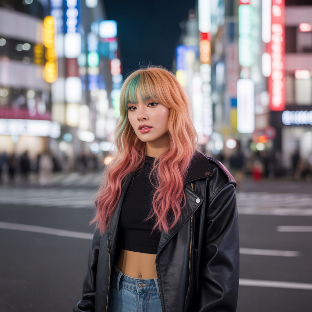 14 Best Wolf Cut with Colored Bangs: Bold Hair Trend You’ll Love 6 Vibrant Neons