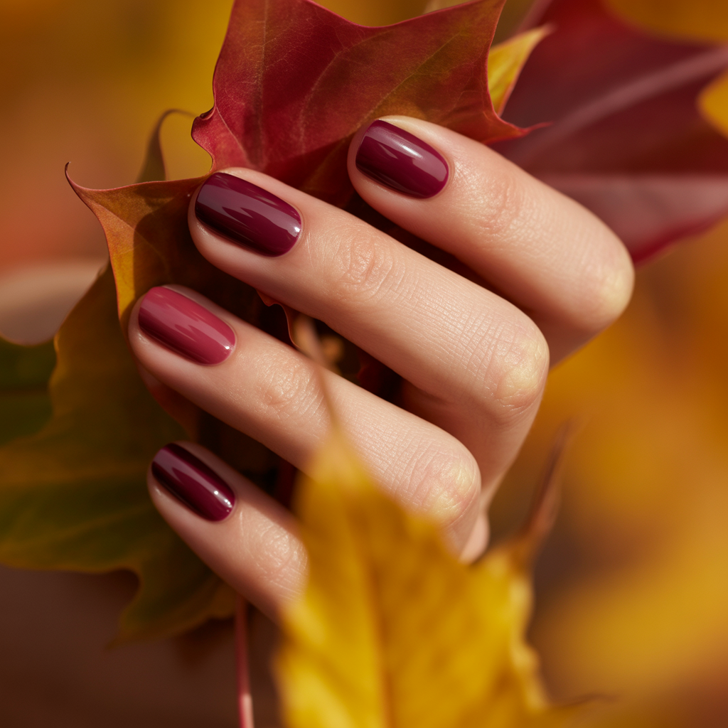 Amazing Early Fall Nails: 17 Chic Colors & Designs for Autumn 5 Burgundy and Wine