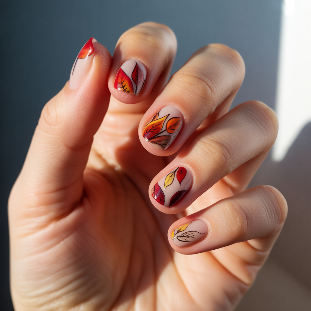 Amazing Early Fall Nails: 17 Chic Colors & Designs for Autumn 10 Leaf-Inspired Designs