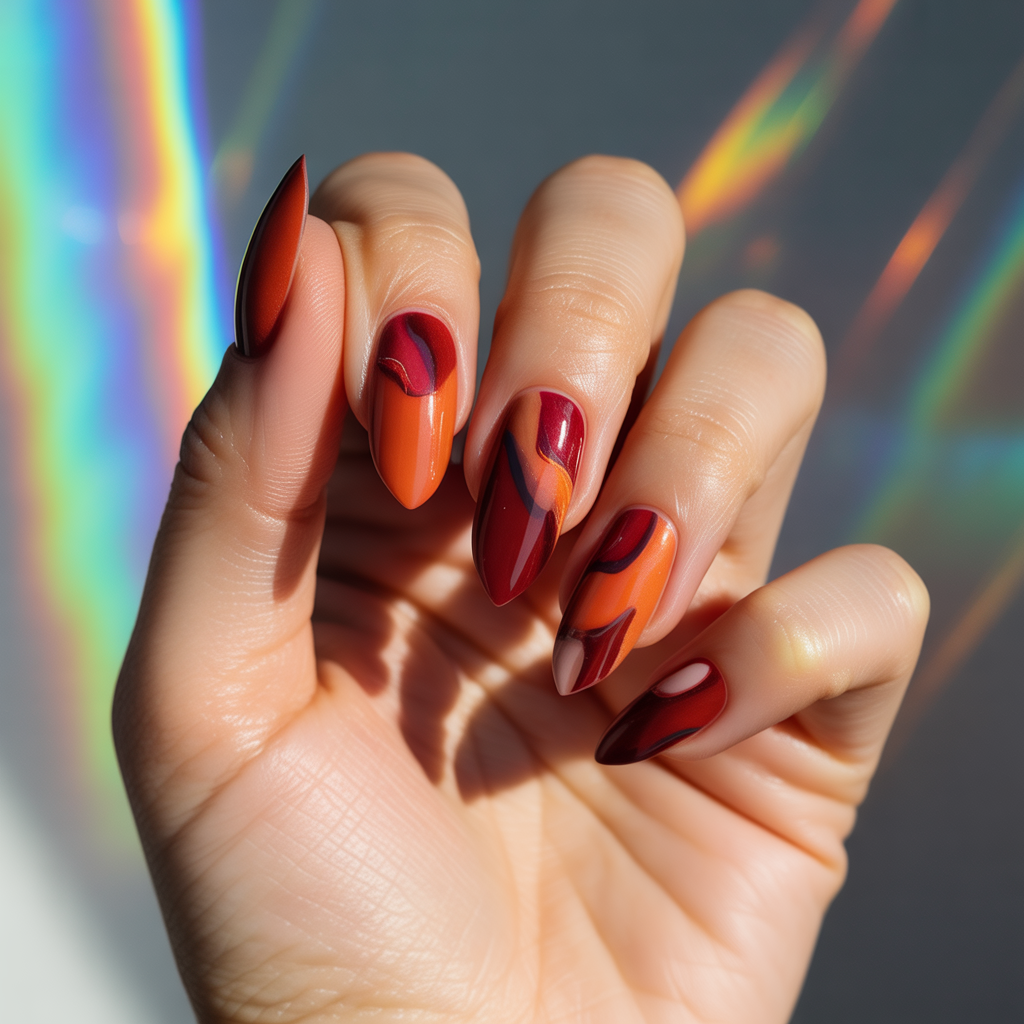 Amazing Early Fall Nails: 17 Chic Colors & Designs for Autumn 13 Almond-Shaped Nails