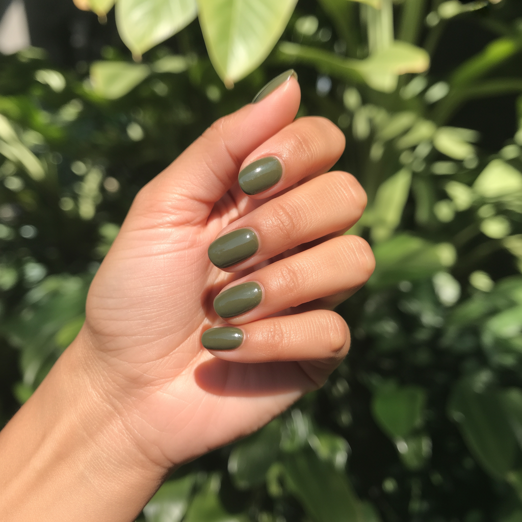 20 Amazing Fall Nails Ideas Autumn Trends You’ll Love This Season 3 Olive Green Serenity