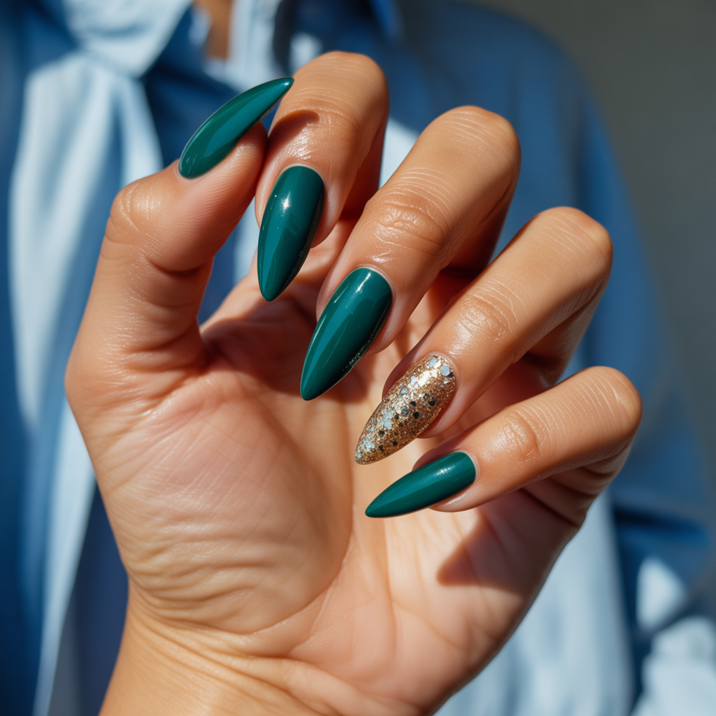 20 Amazing Fall Nails Ideas Autumn Trends You’ll Love This Season 13 Emerald Green Glamour