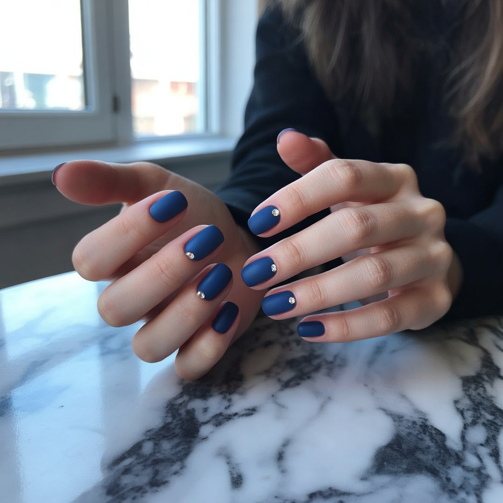 20 Amazing Fall Nails Ideas Autumn Trends You’ll Love This Season 19 Navy Blue Sophistication