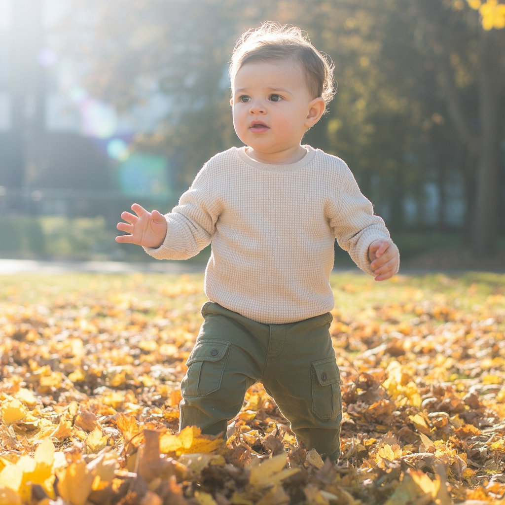 15 Amazing Baby Boy Fall Outfits That Are Stylish and Comfortable 11 Thermal Top with Cargo Pants