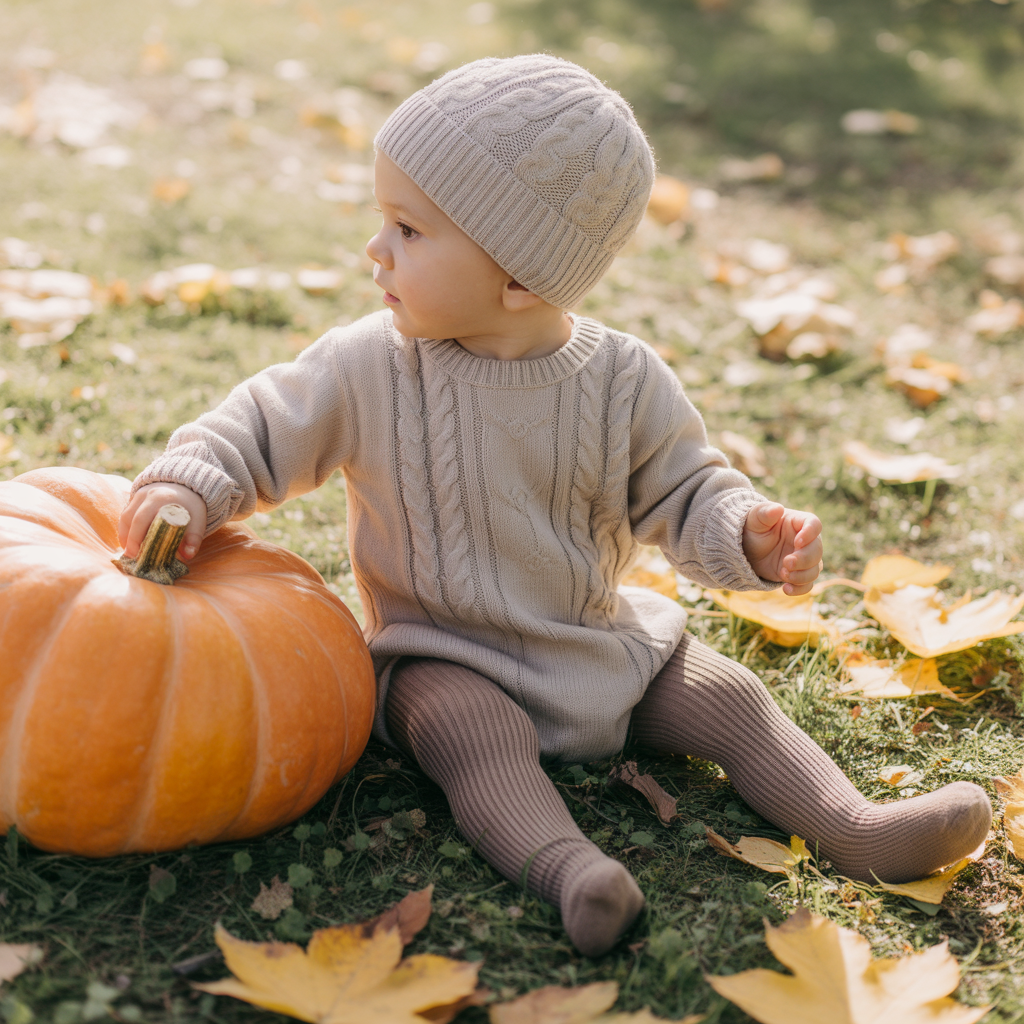 15 Amazing Baby Boy Fall Outfits That Are Stylish and Comfortable 6 Knit Romper with Tights