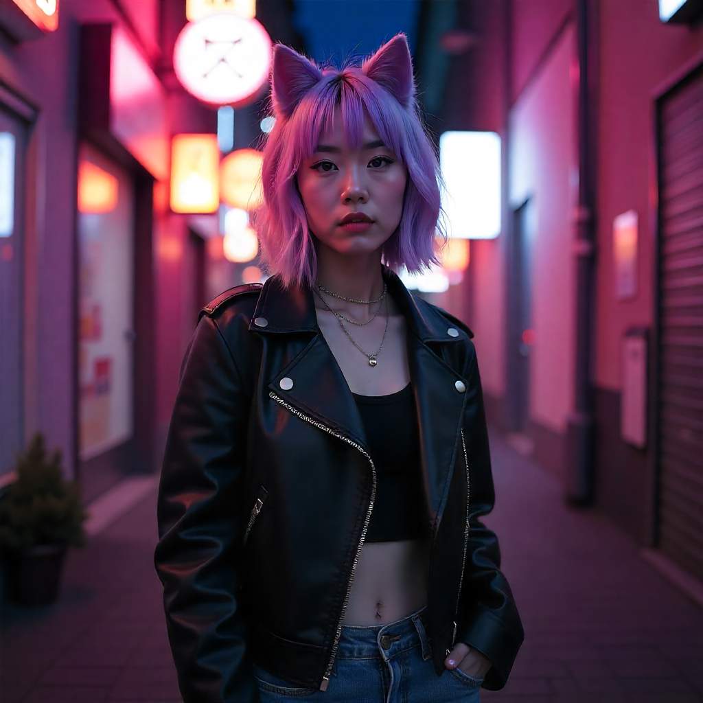 Colored wolf cut with pastel tones