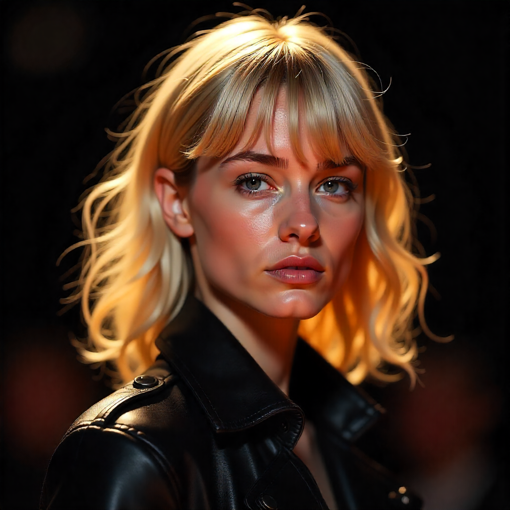 Sleek wolf cut with straightened bangs