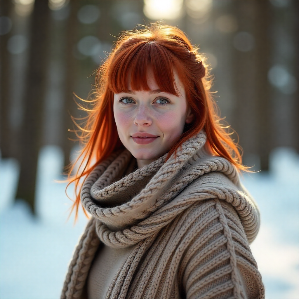 Wolf cut with feathered bangs