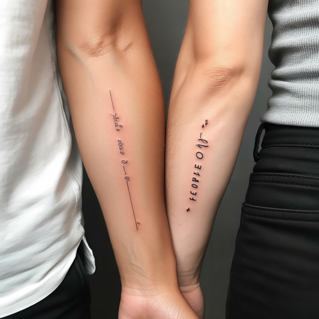 22 Couple Tattoo Ideas to Celebrate Love and Connection 10 Coordinated Coordinates