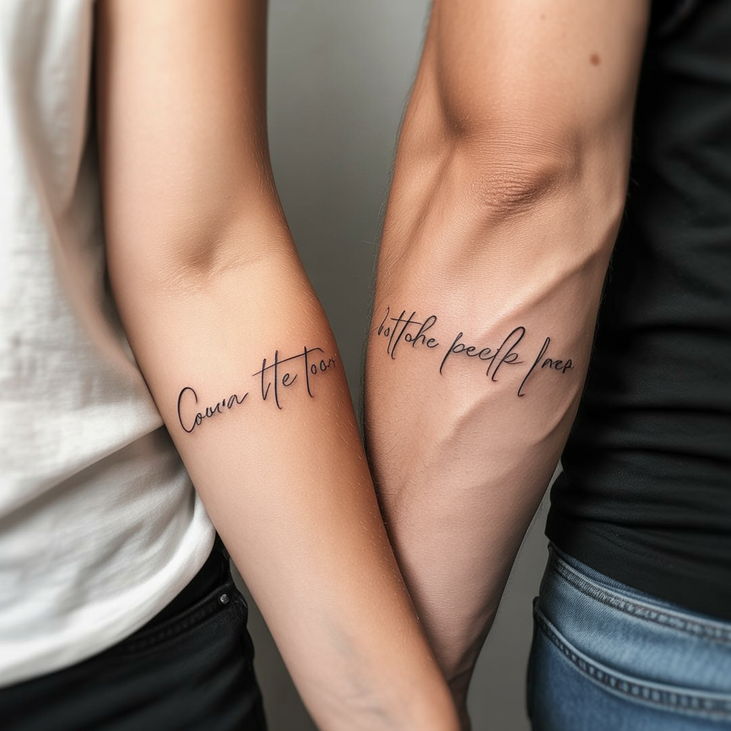 22 Couple Tattoo Ideas to Celebrate Love and Connection 11 Quote Tattoos