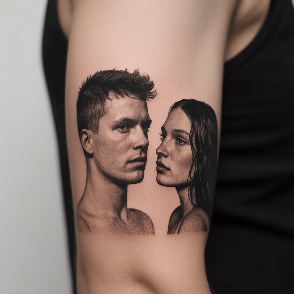 22 Couple Tattoo Ideas to Celebrate Love and Connection 22 Portrait Tattoos