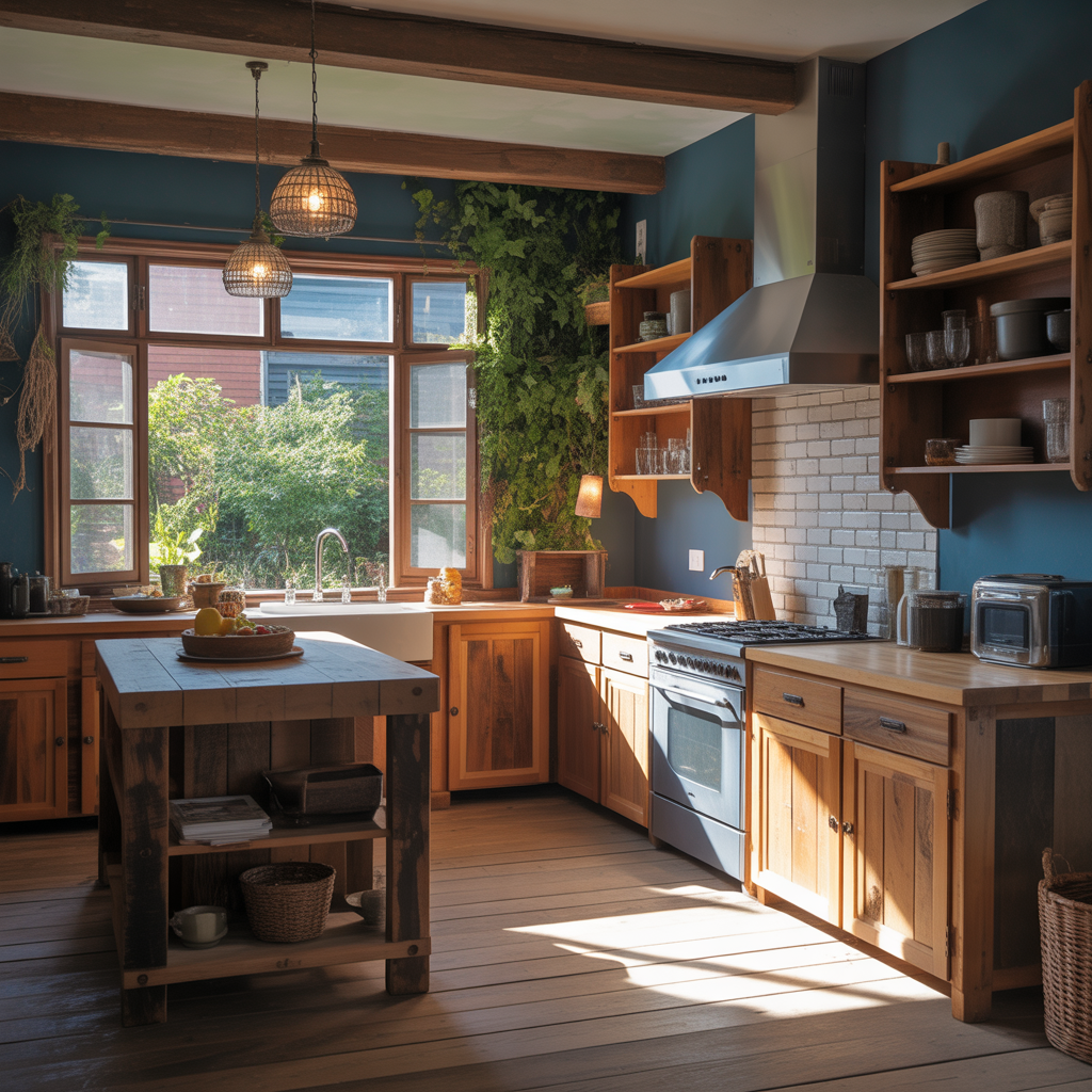 18 Stunning L-Shaped Kitchen Designs with Islands You’ll Love 8 Rustic Charm with Wooden Finishes