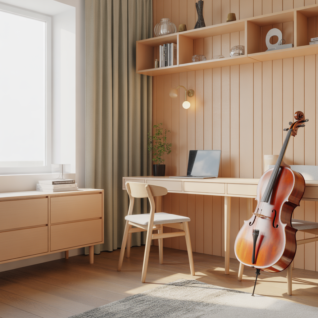 21 Outstanding Cozy Music Room Ideas for Comfort and Creativity 9 Minimalist Style