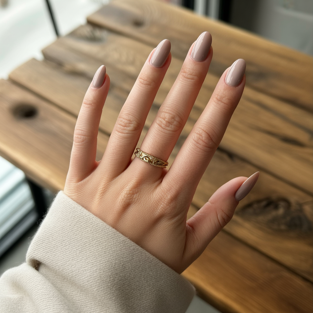 Creamy Taupe Nails