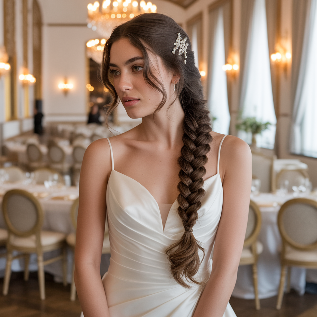 22 Gorgeous Wedding Braid Hairstyles Every Bride Will Love 1 Classic French Braid Elegance