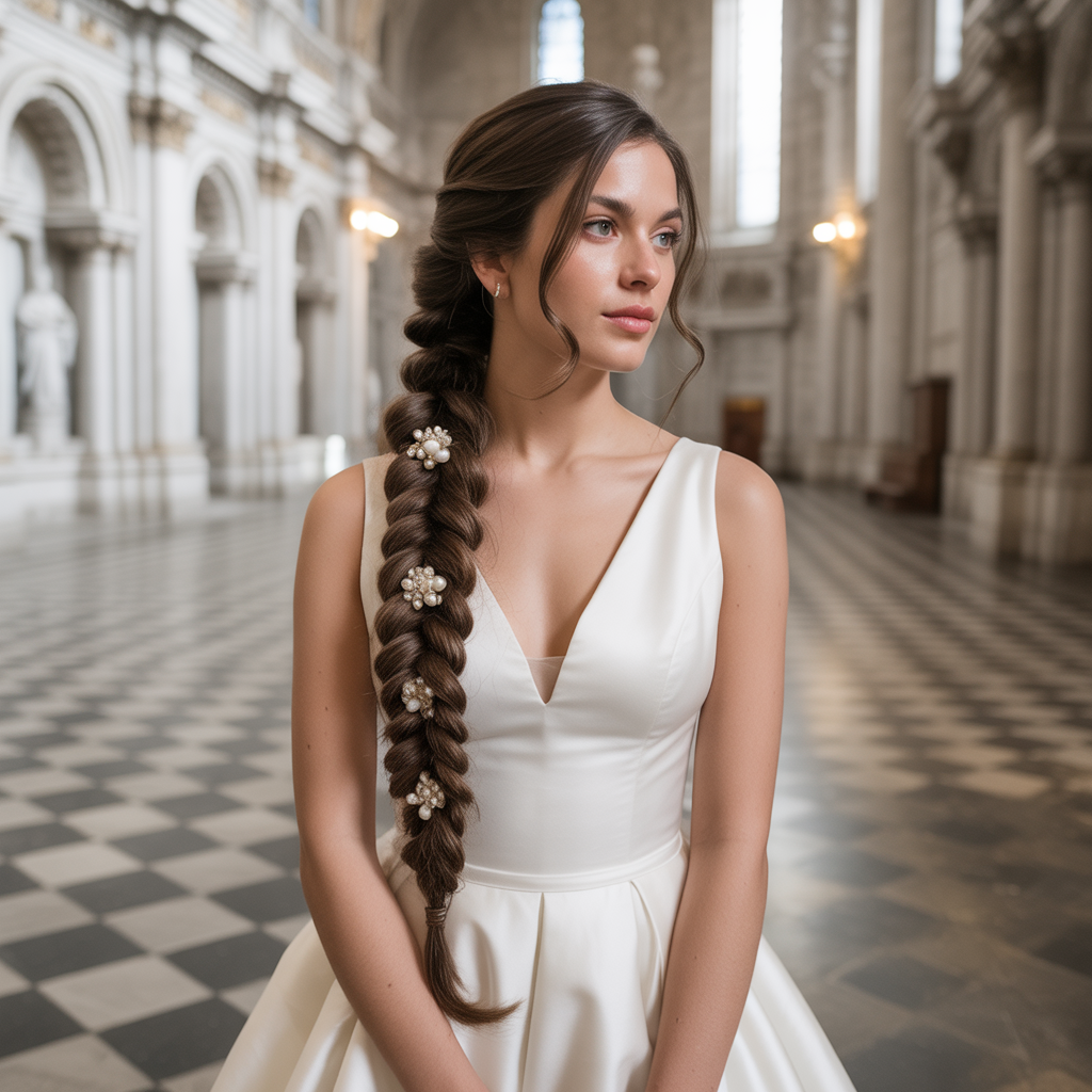 22 Gorgeous Wedding Braid Hairstyles Every Bride Will Love 3 Fishtail Braid Magic
