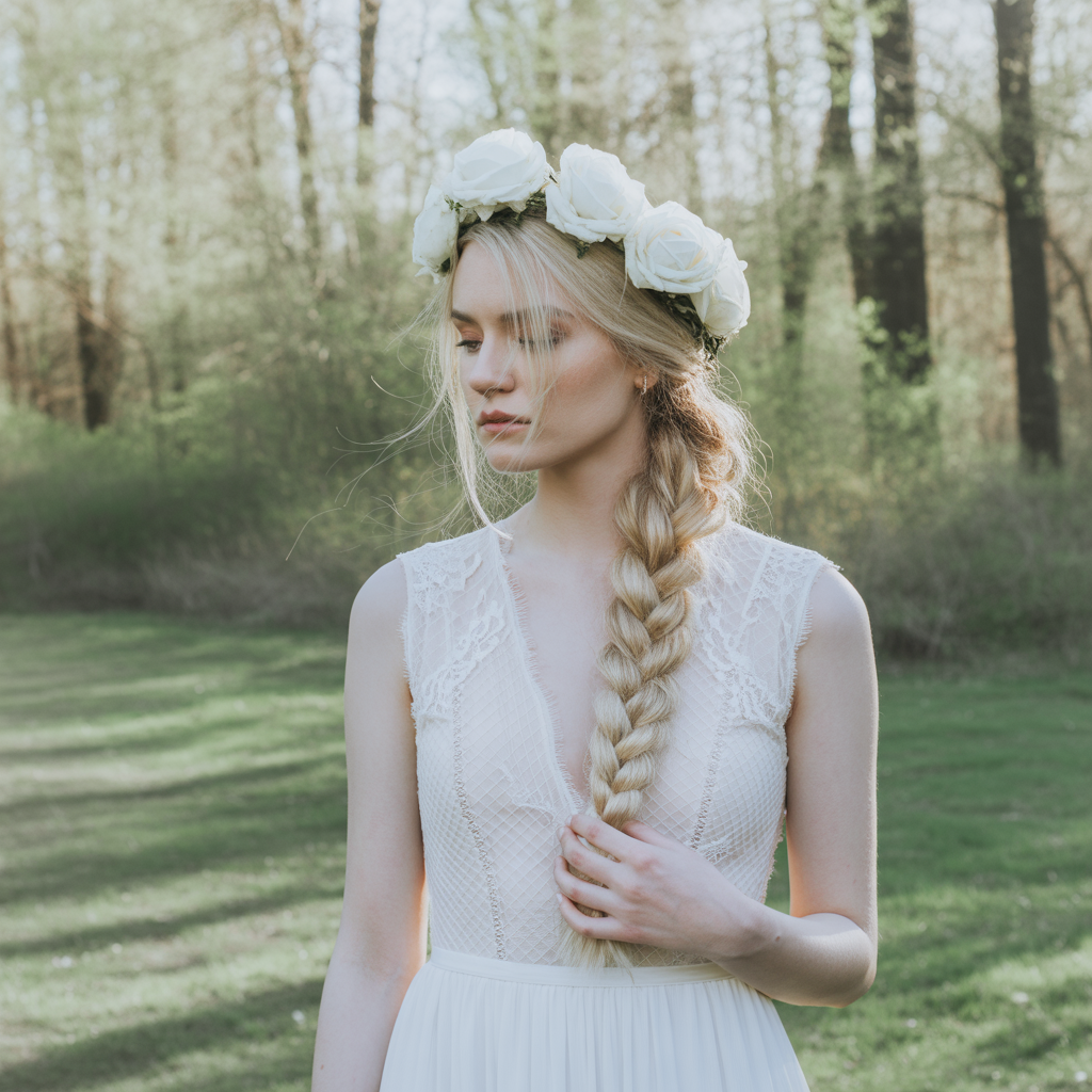 22 Gorgeous Wedding Braid Hairstyles Every Bride Will Love 5 Waterfall Braid Romance