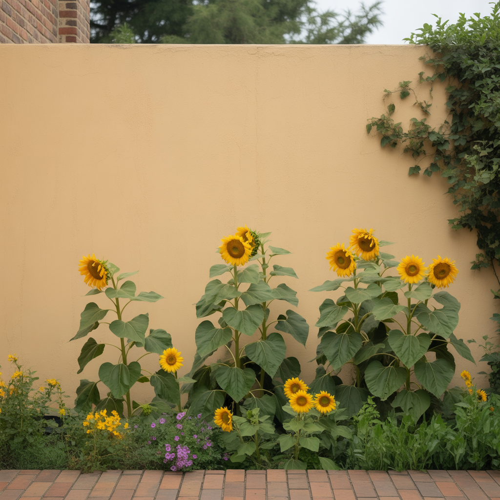 18 Best Backyard Garden Wall Painting Ideas to Transform Your Outdoor Space 1 Solid Color Elegance