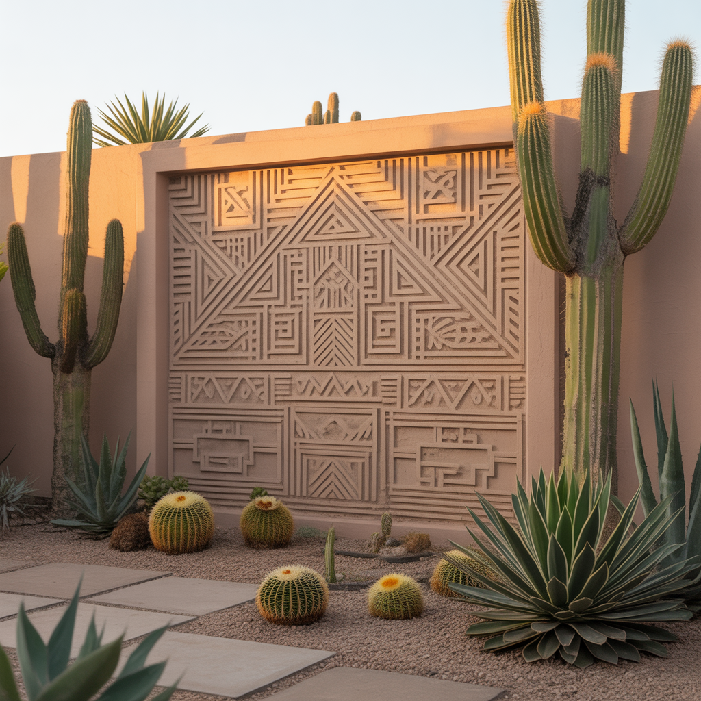 18 Best Backyard Garden Wall Painting Ideas to Transform Your Outdoor Space 3 Geometric Patterns