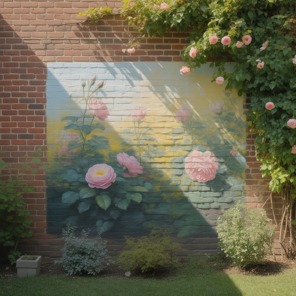 18 Best Backyard Garden Wall Painting Ideas to Transform Your Outdoor Space 8 Floral Accents