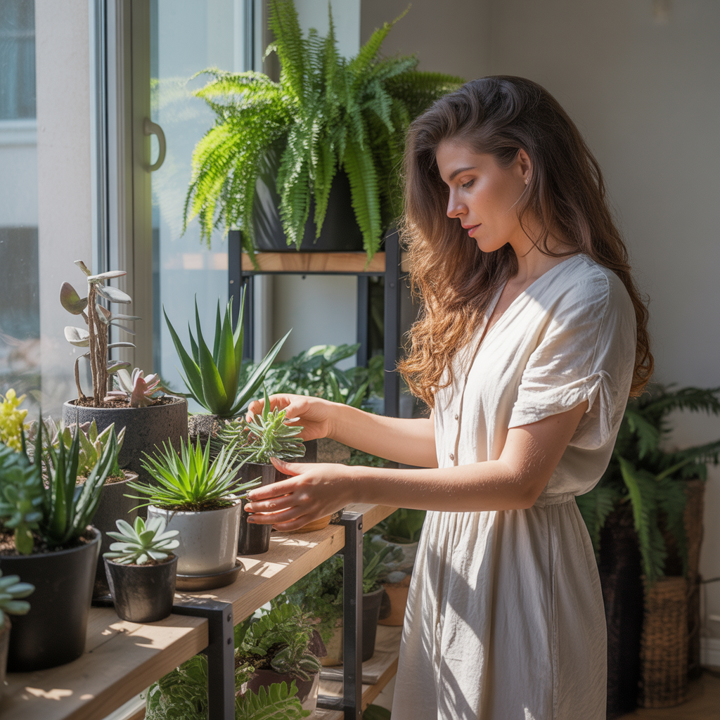 Build a plant shelf display
