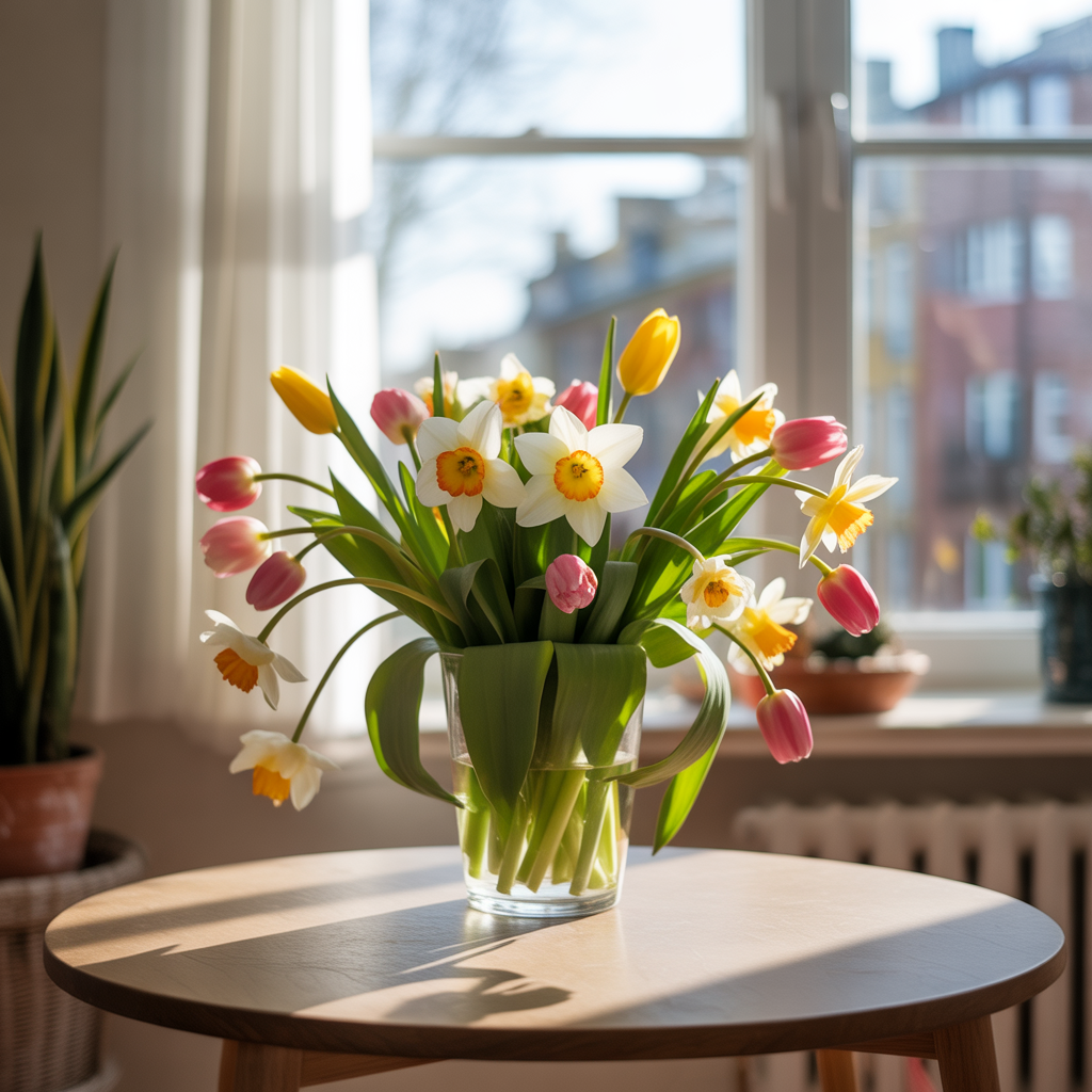 Experiment with seasonal flowers