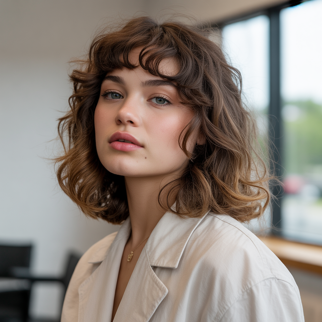 20 Best Wavy Wolf Cut with Bangs Ideas You’ll Want to Try 18 20 Best Wavy Wolf Cut with Bangs Ideas You’ll Want to Try