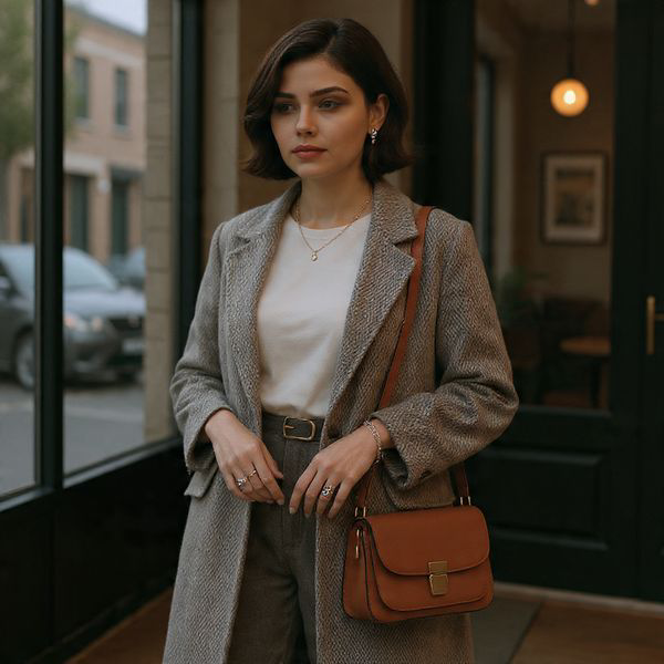 Structured Bags and Gold Jewelry