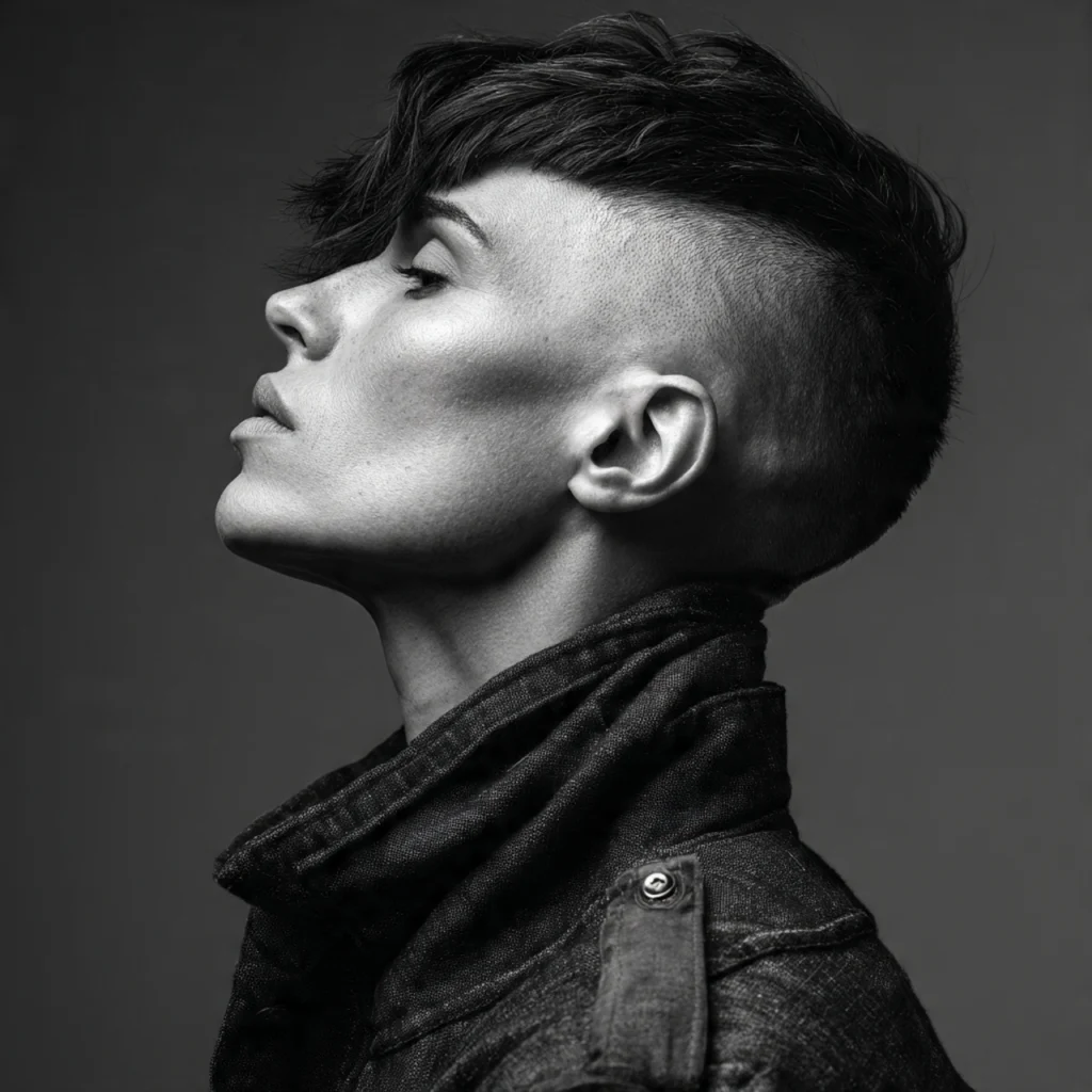 20 Stunning Side Shaved Hairstyles to Inspire Your Next Look 7 Androgynous Side Shave