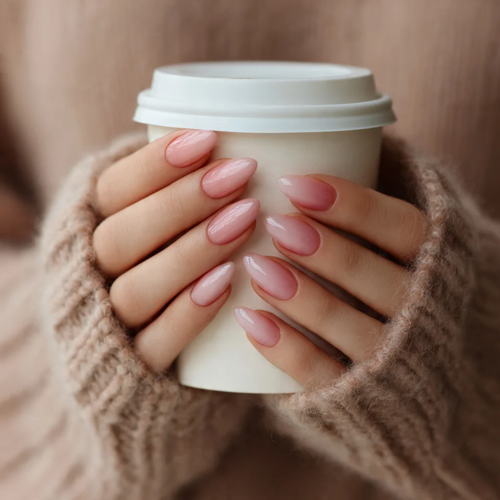 Blush Ombre Nails