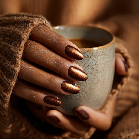 Late Summer Early Fall Nails: 20 Gorgeous Ideas for a Seamless Seasonal Transition 4 Bronze French Tips