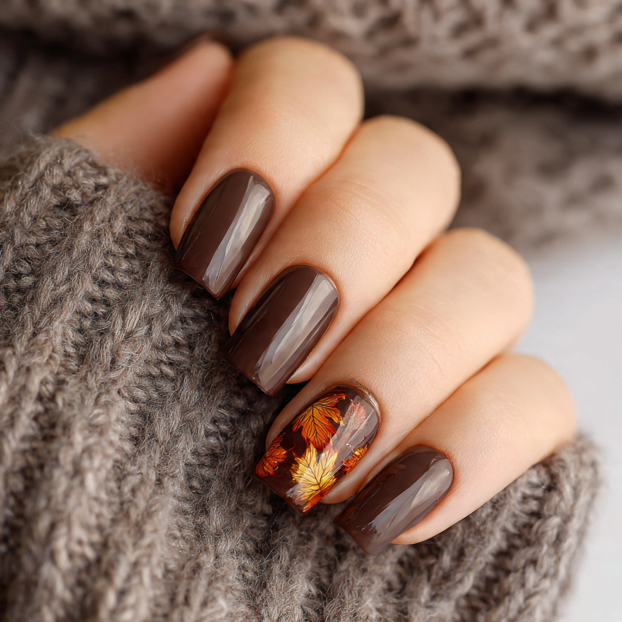 21 Stunning Brown Fall Nails You Must Try This Season 19 Brown Fall Nails
