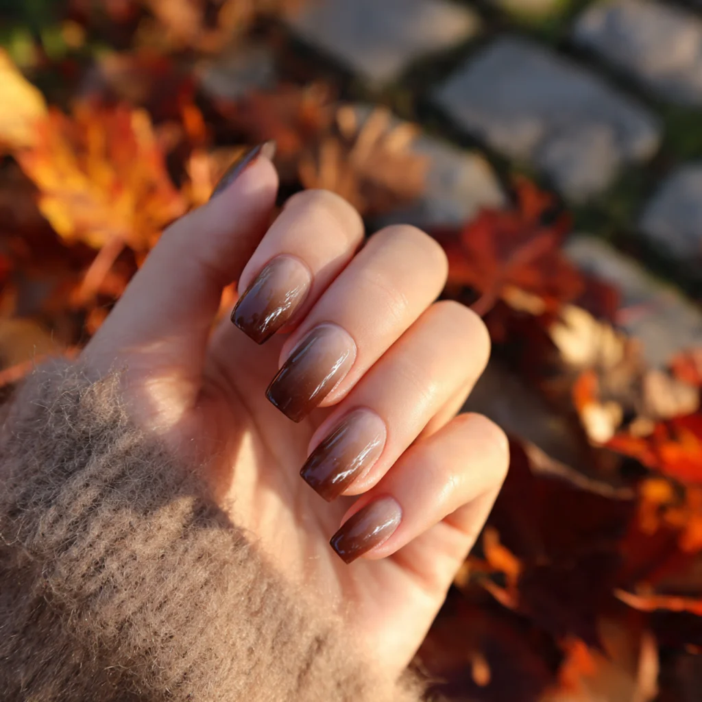 Brown Ombré Nails